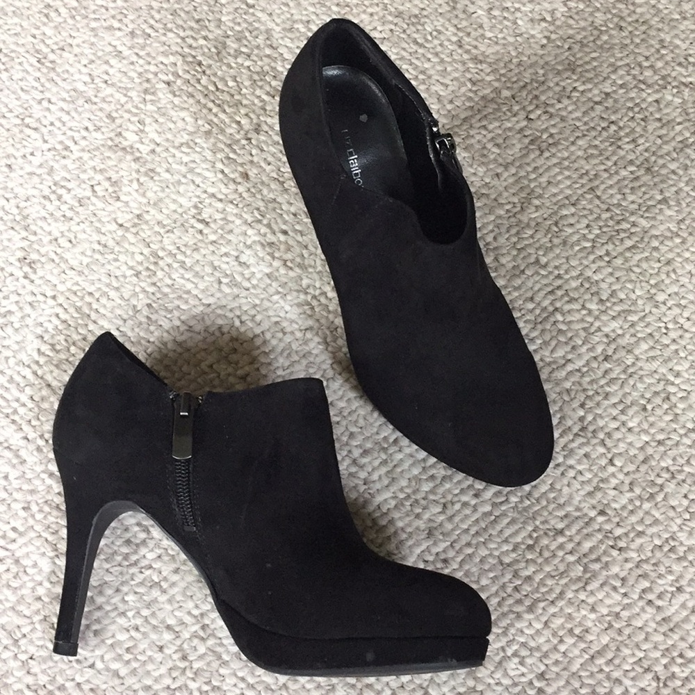 Black suede booties
